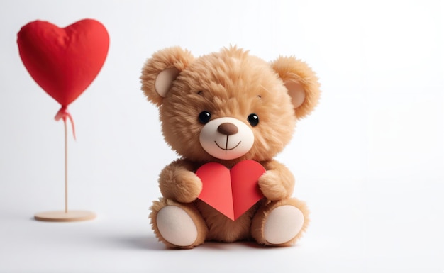 Teddybären mit Liebesherzen am Valentinstag