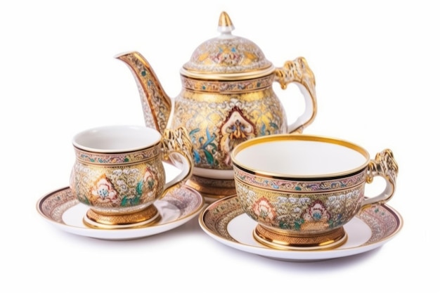 Teeparty-Set orientalische Ornamentnacht Generate Ai