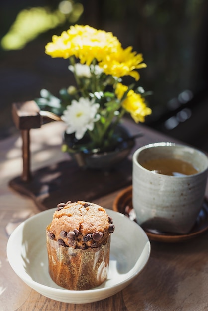 Teepause mit Cupcake