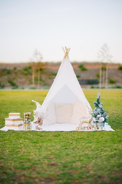 Foto el teepee de navidad