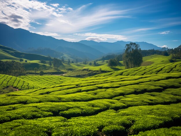 Teeplantagen in Indien Schöne Teeplantage Landschaft