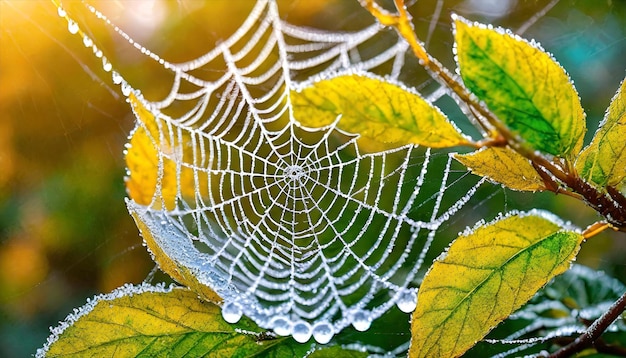 Foto teia de aranha na natureza