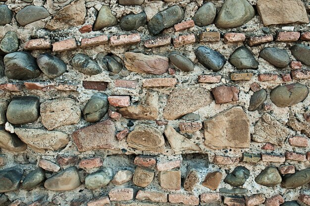 Teil des antiken alten Backsteinmauer-Texturhintergrundes