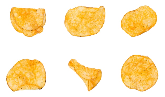 Teil des selektiven Fokus der knusprigen Kartoffelchips