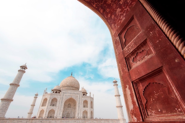 Teil von Taj Mahal Mosque in Agra Indien