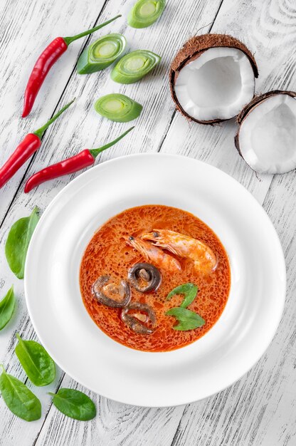 Teil von Tom Yum - berühmte thailändische Suppe