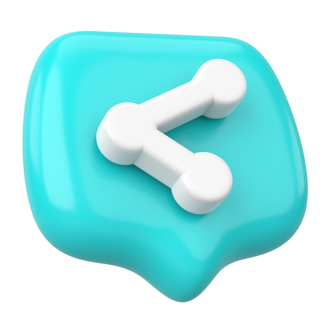 Teilen-Symbol Teilen-Schaltfläche 3D-Illustration