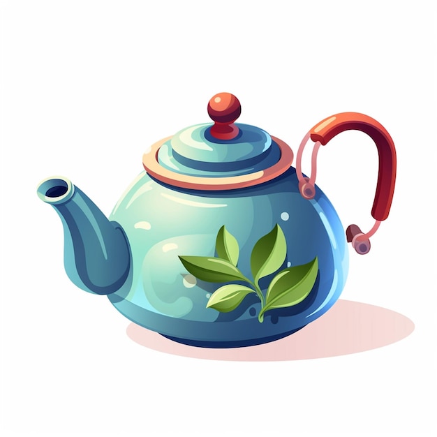 Tejera con té Quédate en casa al estilo de las caricaturas.