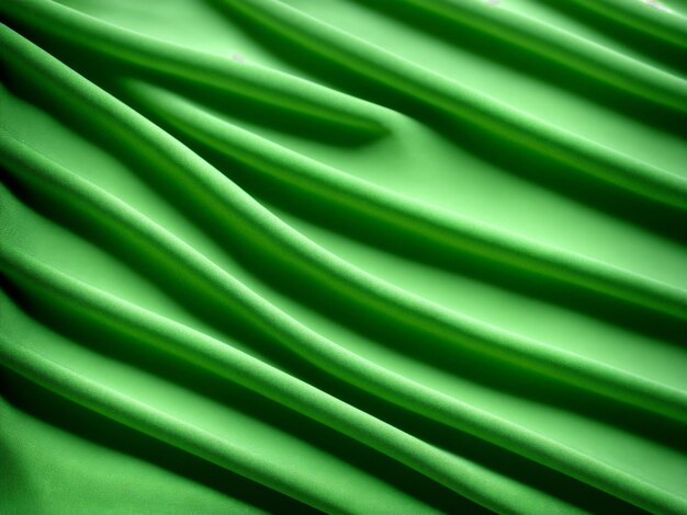 Foto tejido de algodón verde con una textura muy suave que muestra olas perfecto para la celebración del día de san patricio