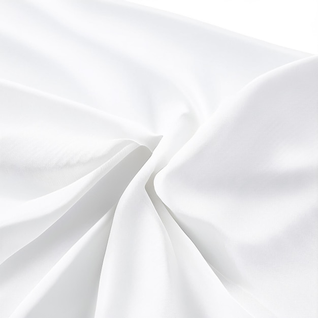 Tejido blanco arrugado tela de seda tela de algodón cuero patrón de onda suave fondo de textura
