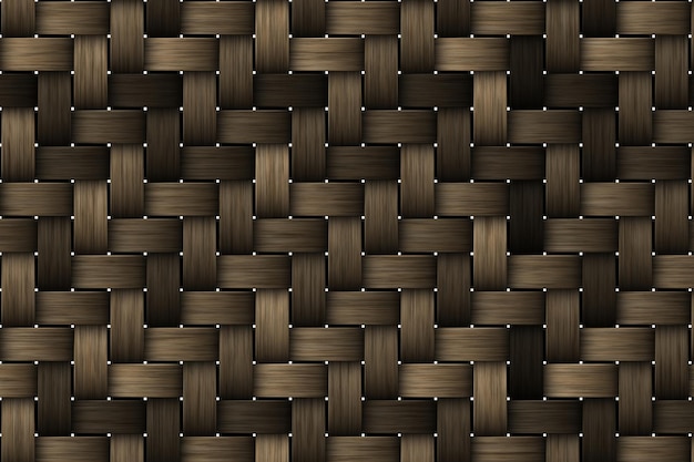 Foto tejido de canasta marrón fondo sin costuras textura de tejido cruzado clásico patrón decorativo efecto de bambú de mimbre natural