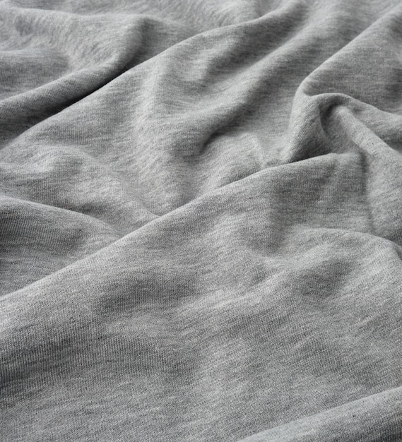 Tejido elástico de algodón gris para coser ropa, lienzo con ondas