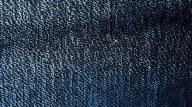 Un tejido de mezclilla azul con una raya blanca.
