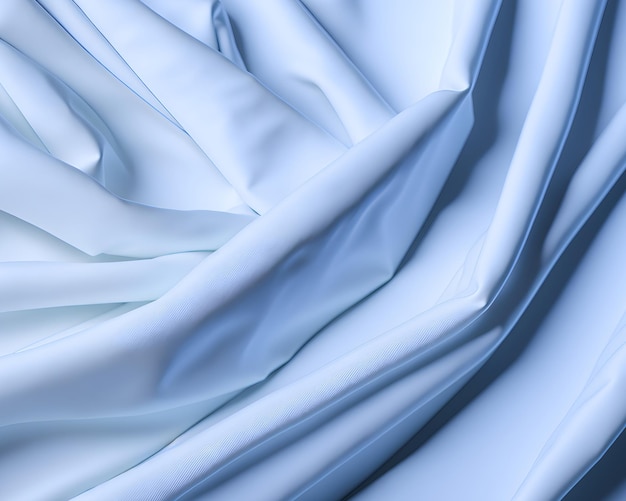 Un tejido de seda azul con una textura satinada blanca.