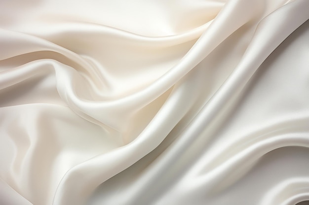 Tejido de seda blanco elegante con un brillo sedoso patrón de fondo de textura
