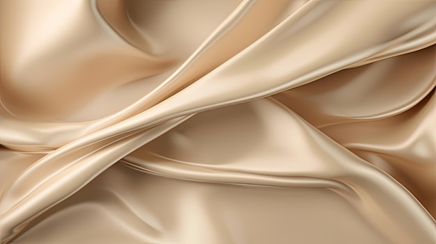 Un tejido de seda que está drapeado en oro y tiene una textura suave.