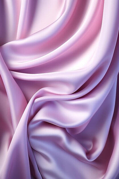 Tejido de seda rosa con pliegues suaves