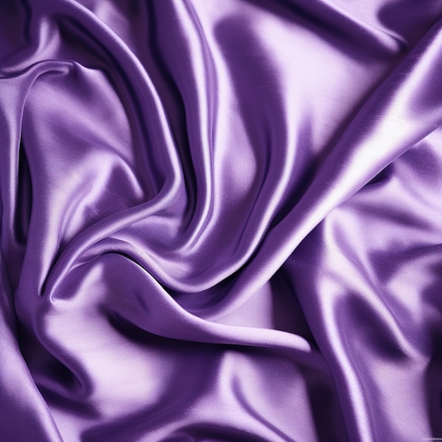 Un tejido de seda violeta con una textura suave y sedosa.