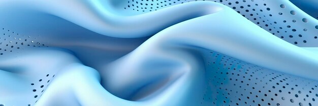 Tejido transpirable seco azul claro malla suave agujeros flotante fondo azul claro IA generativa