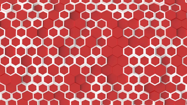 Tejidos de patrón hexagonal papel tapiz ilustración 3D telón de fondo blanco