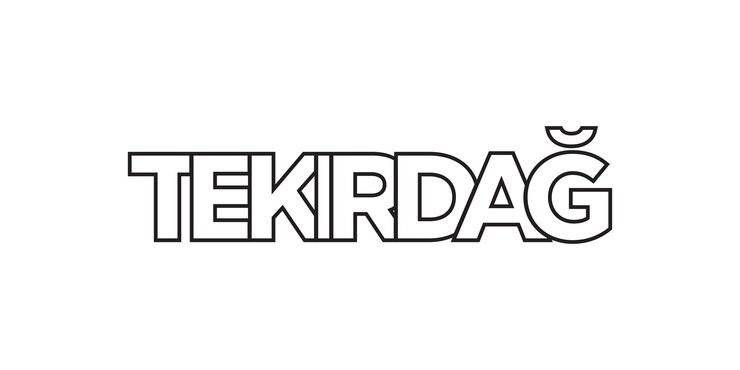 Foto tekirdag en el emblema de turquía el diseño presenta una ilustración vectorial de estilo geométrico con tipografía en negrita en una fuente moderna las letras del eslogan gráfico