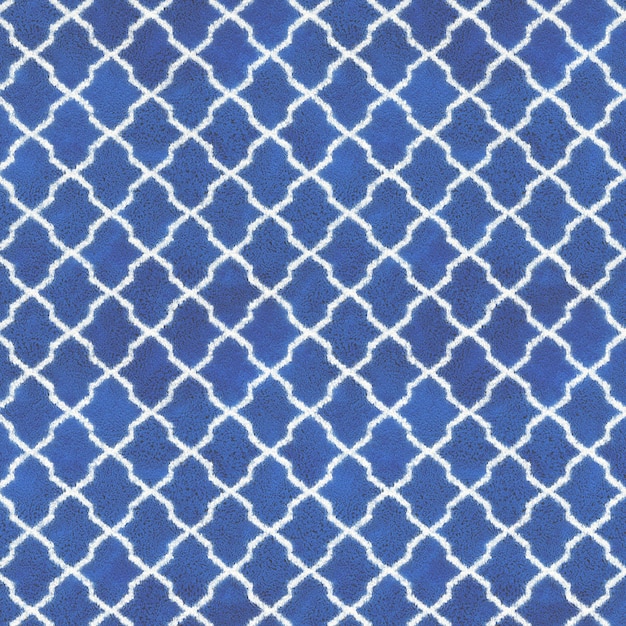 Una tela azul con estampados blancos y azules.