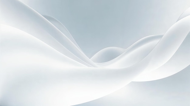 Tela blanca abstracta fluida con luz y sombra