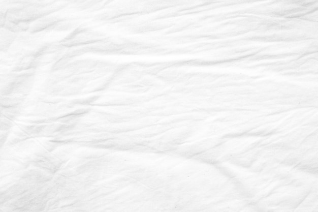Tela de algodão branco enrugada, textura, fundo, papel de parede