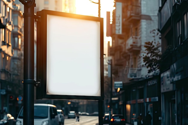 Tela de sinalização digital em branco em um local público ideal para personalização generativa ai