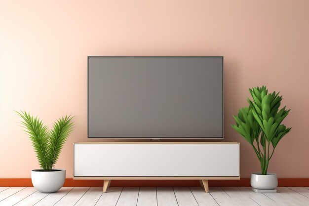 Foto tela de tv realista painel lcd de televisão moderna com jogo de futebol