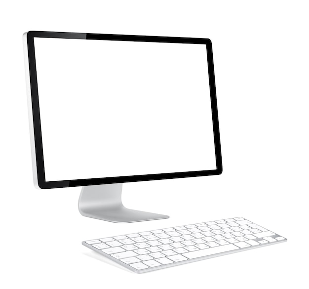 Tela e teclado do computador