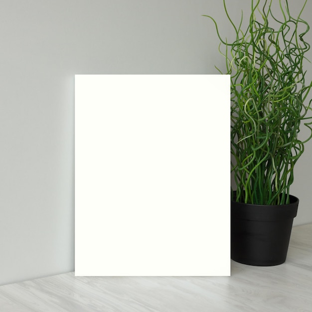 Tela em branco ou quadro de pôster de maquete