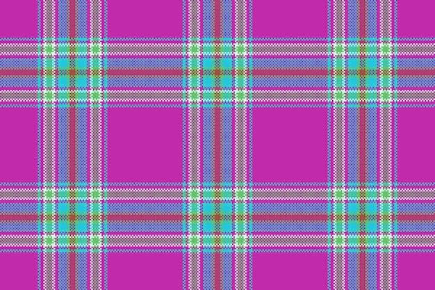 Tela escocesa vectorial de patrón de textura textil con un fondo de cuadros de tartán sin costuras