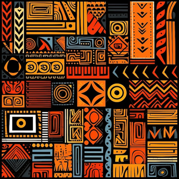 Tela estampada africana ndebele