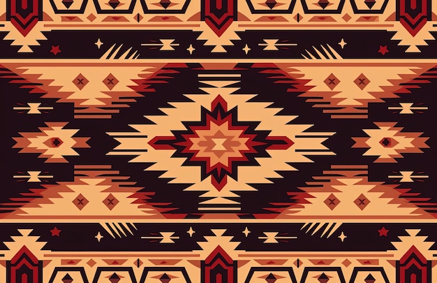 Foto tela con estampado navajo estilo suroeste de beso en spoonflower custom en granate oscuro