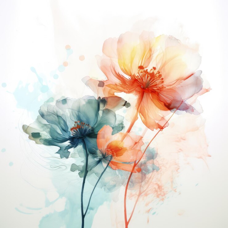 Tela floral abstracta