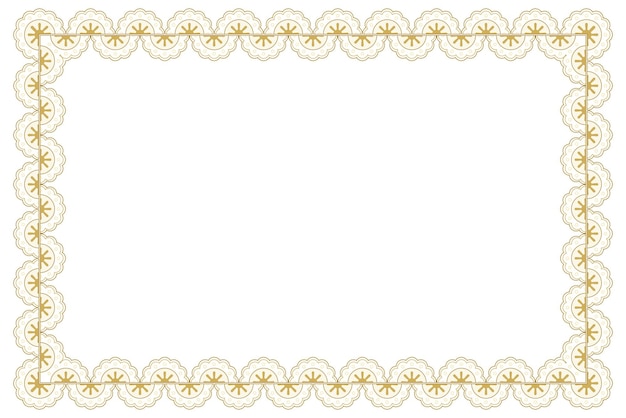 tela floral de marco png de encaje dorado en diseño transparente