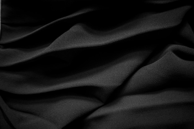 Tela plisada negra Fondo de ropa oscura