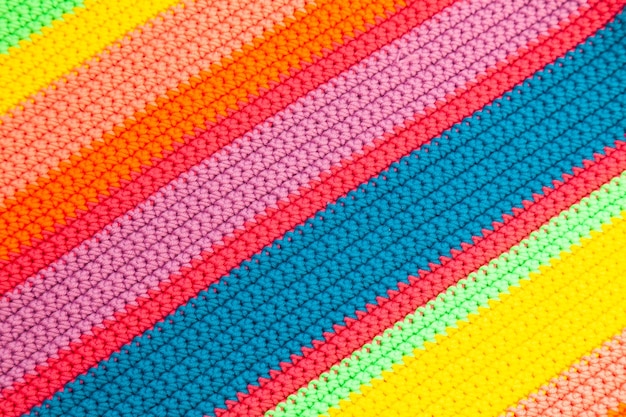 Tela de punto de algodón multicolor con costuras rectas hechas a mano