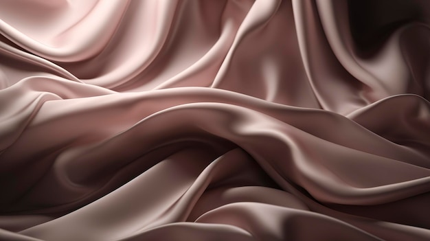 Tela que fluye rosa claro hermoso fondo de color rosa Cosmético crema sedosa textura fondo rosa generar ai