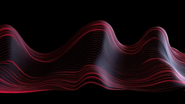 una tela de rayas negras en una noche oscura en el estilo de las ondas cromáticas futuristas