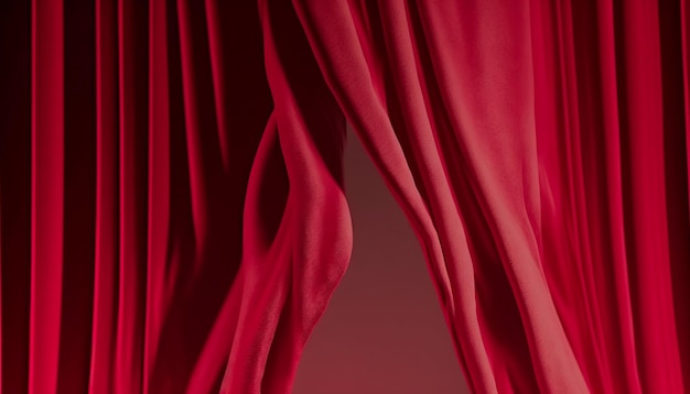 Tela satinada en color de moda Viva Magenta generative AI