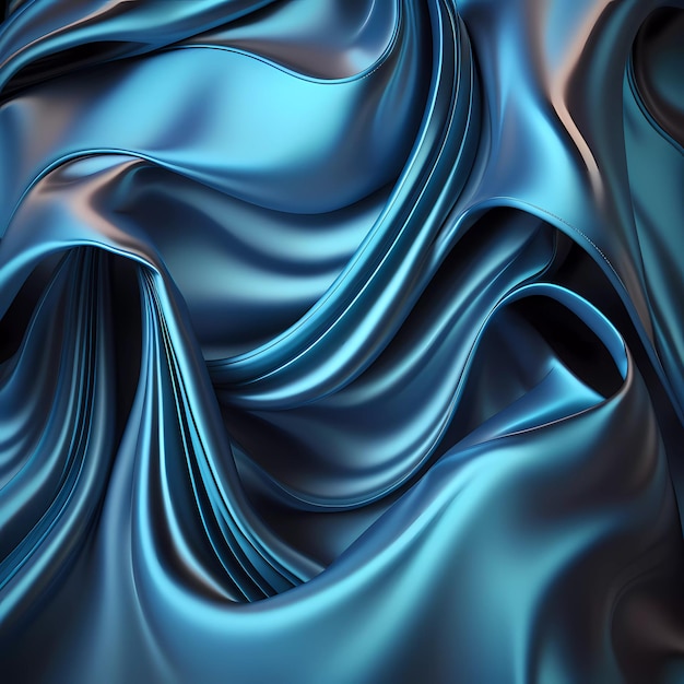 Una tela de seda azul que está envuelta en una tela.