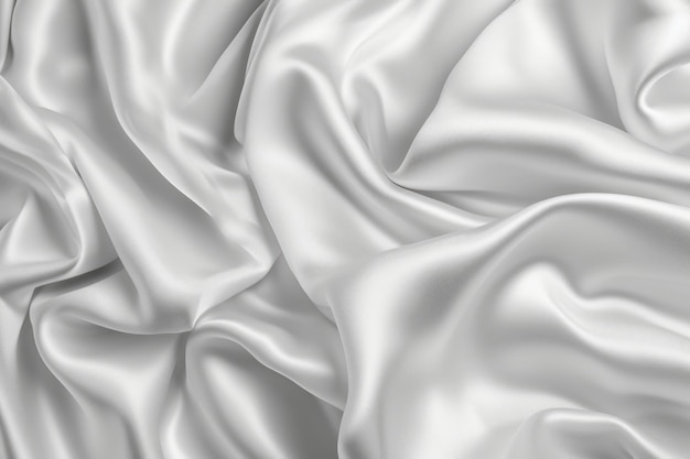 Tela de seda blanca con fondo suave y borroso