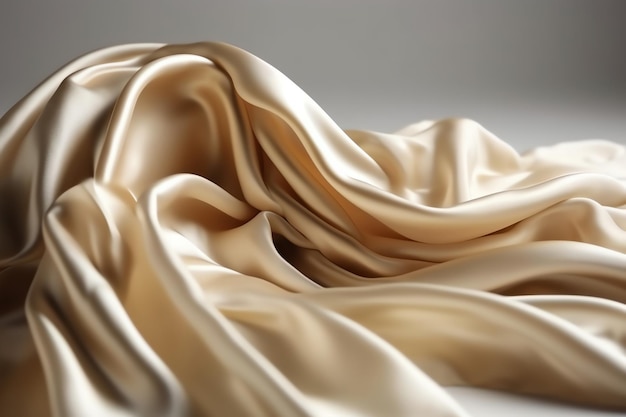 Una tela de seda que está soplando en el viento