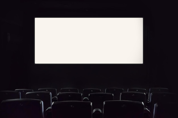 Foto tela vazia tela de cinema vazia no cinema