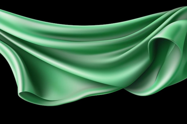 tela verde satén plegado fondo y textura estilo de lujo ilustración vectorial