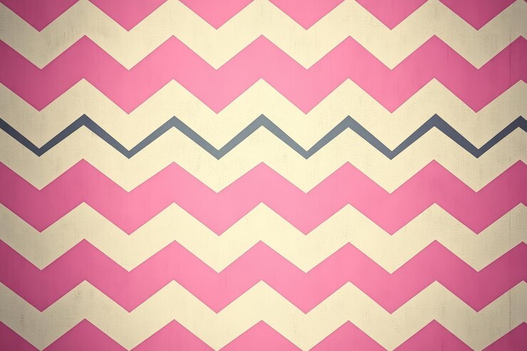 Foto tela de zigzag rosada con un patrón de zig-zag