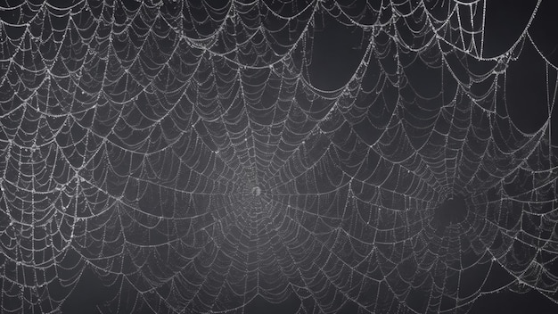 Telas de araña sobre fondo negro