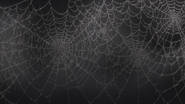 Telas de araña sobre fondo negro